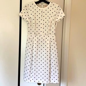 Flattering polka dot dress from Brooks Brothers